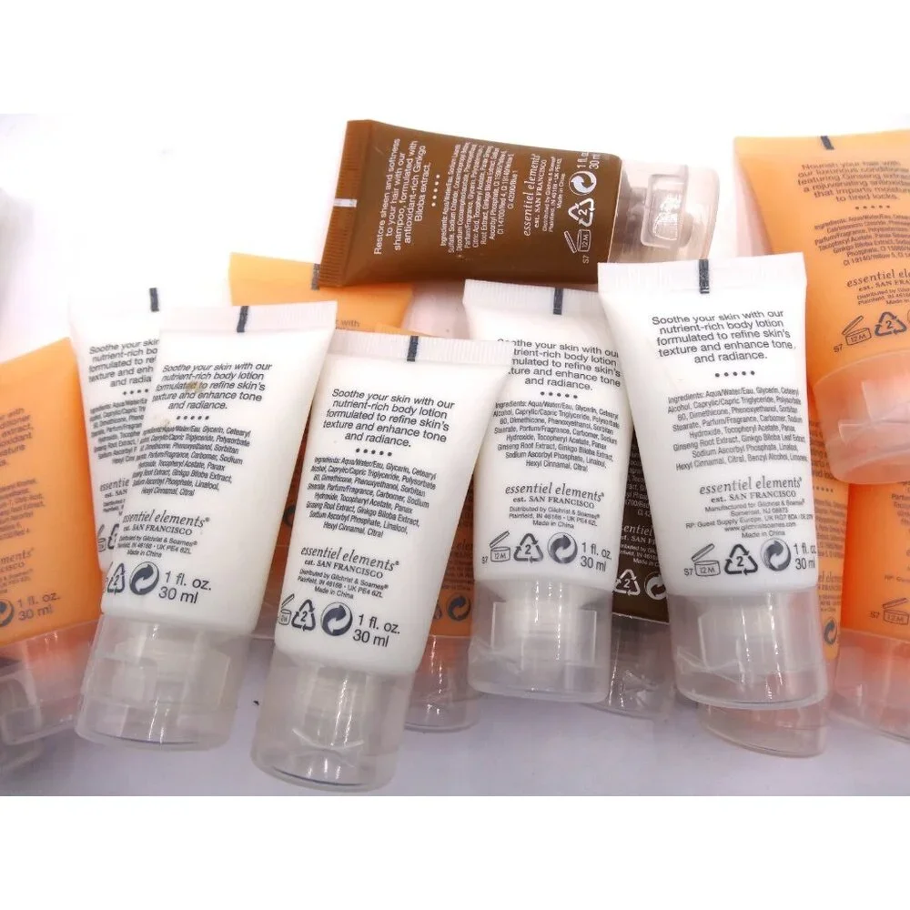 Essential Elements‎ BATHE Travel Size Toiletries 16 Lotion Shampoo Conditioner